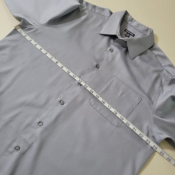 George's Men's Grey Stone Button-Down Dress Shirt - Picture 4 of 15